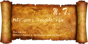 Mágori Teodózia névjegykártya
